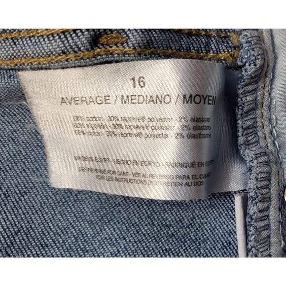 NINE WEST Sz 16 Women's High Rise Perfect Skinny Jeans Stonewashed Distressed - Picture 10 of 13